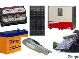 Солнечные батареи. Инверторы, Контроллеры заряда , Резервное