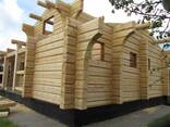 Сруб дома бани из рубленного лафета - фото 1