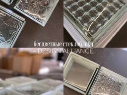 Стеклоблоки бесцветные, фактурные и гладкие
