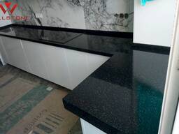 Столешница акриловый камень черная на кухню