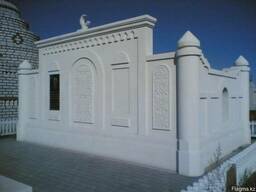 Строительство мазаров из белого камня