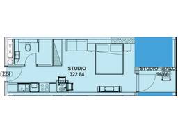 Студия этаж 14 номер 1015 в Lake Views Дубай