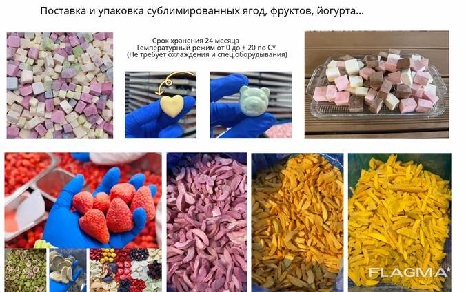 Сублимированные фрукты, ягода, йогурт ОПТ СНГ