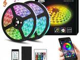 Светодиодная лента RGB 12 в. 60 д/метр SMD 5050, герметичная. Комплект 5 метров. - photo 1