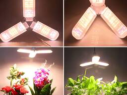 Светодиодная трех-лепестковая фитолампа мульти спектр на обычный патрон E27