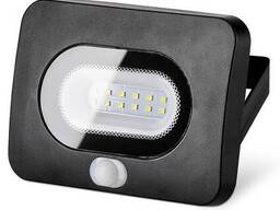 Светодиодный прожектор Wolta WFL-10W/05s 10Вт 5700K IP65 800лм с датчиком 143x103x48 1/40