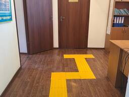 Тактильные плитки дорожки ПВХ конус Жёлтые плитка Плиты резина