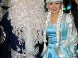 Театральный Дед Мороз и Снегурочка и на санях аниматор