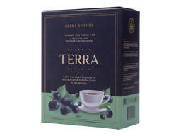 "ТЕРРА" ("TERRA") черный листовой чай с кусочками сублимированной смородины