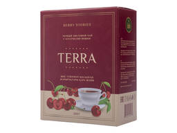 ТЕРРА (TERRA) черный листовой чай с кусочками сублимированной вишни