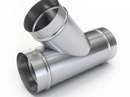 Тройник воздуховода Разм. 1: 60-1600 мм, Разм. 2: 100-1600 мм, Толщ: 0,5-10 мм в Шымкенте