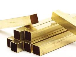 Труба латунная профильная Стор. А: 6-90 мм, Стор. Б: 1,5-75 мм в Шымкенте