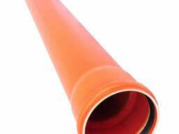 Трубы ПВХ, поливинилхлорид D= 16-500 мм, s_стенки= 1-19,1 мм, L= 0,25-156 м в Актау