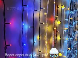 Гирлянды для уличного оформления. Нить, дюралайт, дождь, бахрома