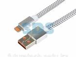 USB кабель для iPhone 5/6/7/8/X моделей, плоский шнур. .. - photo 1