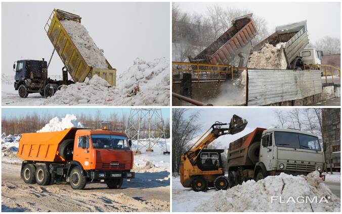 Услуги по приему снега. приём снега на снежные отвалы.