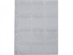 V prodazhe Лист для монет 200х250 мм. , с клапанами, на 12 ячеек, 60х60 мм. (5 шт. )