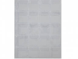 V prodazhe Лист для монет 200х250 мм. , с клапанами, на 20 ячеек, 42х45 мм. (5 шт. )