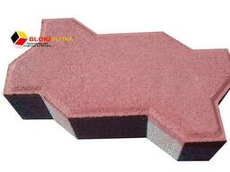 Вибропрессованная брусчатка "Волна" красная