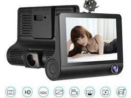 Видеорегистратор с тремя камерами Video CAR DVR L-L319 [FullHD 1080P; дисплей 4”; угол. ..