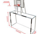 Ворота для минифутбола/гандбола 60х60 3х2х1м+баскет. щит120х80 влагост. +кольцо. .. - фото 1