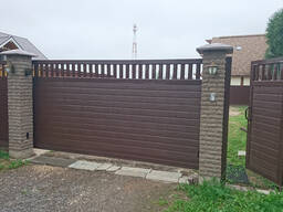 Ворота сдвижные из сэндвич-панелей