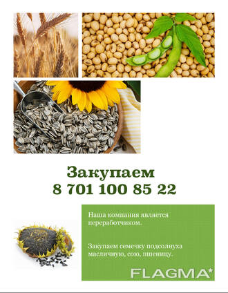 Закупаем масличную культуру семечку , лен, сою, сафлор, рапс.