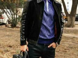 Замшевая куртка с питоном