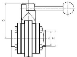 Заслонка прямая нержавеющая (43081) — DIN, AISI 304