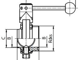 Заслонка прямая нержавеющая Р-С (45020) — SMS, AISI 304