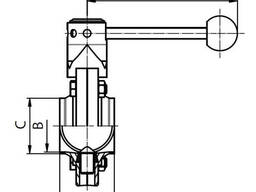 Заслонка прямая нержавеющая С-С (45010) — SMS, AISI 304